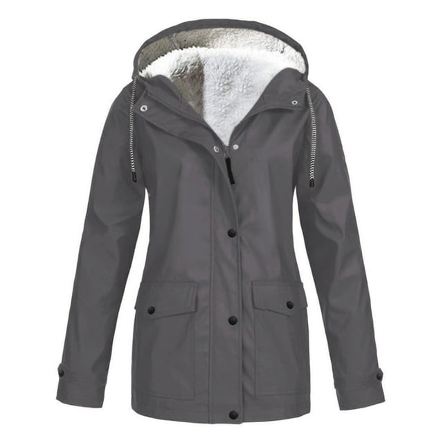 Spring Military Full-Zip Removable Hooded Cotton Mid-Long Parka Jacket Coat for Women