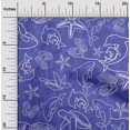 thumbnail image 2 of oneOone Cotton Poplin Medium Blue Fabric Sea Craft Projects Decor Fabric Printed By The Yard 56 Inch Wide, 2 of 4