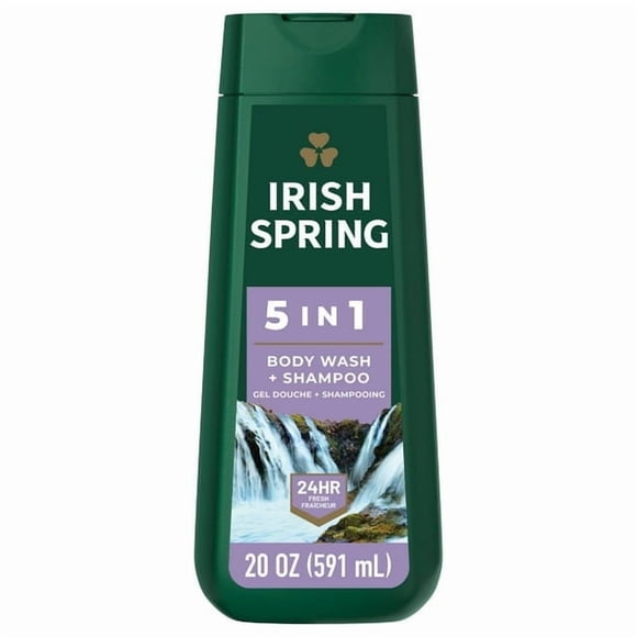 Irish Spring Gel Douche 5-en-1 pour Hommes, 591 ml, 591 ml