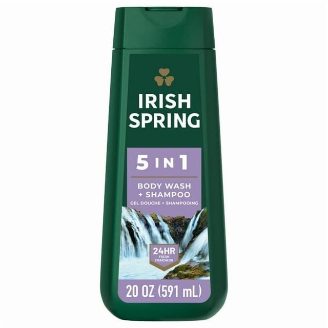 Irish Spring Gel Douche 5-en-1 pour Hommes, 591 ml, 591 ml