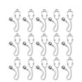 thumbnail image 4 of SHISUYAN 100Pcs Stethoscope Shape Pendant for Cosplay and Diy Projects Adults, 4 of 8