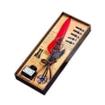 thumbnail image 1 of Mechanical Wing Quill Dipped Water Gift Box Carved Pen With Base Holiday Birthday Gift 15ML, 1 of 4