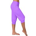 thumbnail image 2 of Timegard Pantalon Capri de Survêtement pour Femmes, Bas Resserré, Couleur Unie, Joggers Raccourcis, Pantalon d'Entraînement avec Poches, 2 of 6