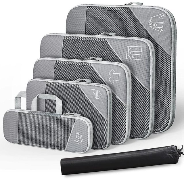 Compression Packing Cubes for Travel, Compressible Space-Saving Packing Cubes, Luggage Organizer, Travel Essentials for Women