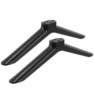 2pcs TV Pieds de pied 40 1 cm TV Base en plastique noir TV Écran plat de remplacement du support TV Support pour salon ou chambre à coucher