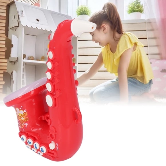 Jouet Saxophone, Jouet Saxophone pour Enfants Garçons Filles Adorable Ajuster Jouet Instrument de Musique Cadeau d'Anniversaire pour Fête