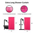 thumbnail image 3 of Pink Extra Long Shower Curtain Liner Plastic 79"L x 71"W, 3 of 5