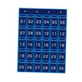 thumbnail image 3 of Classroom Pocket Chart Numbered Hanging Organizer for Home Cabinet Dormitory Blue 30 Pockets, 3 of 9