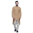 thumbnail image 1 of Atasi Cotton Slub Printed Fashion For Men Asymmetric Button Down Kurta For Men, 1 of 5