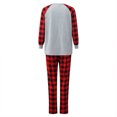 thumbnail image 3 of TIMIFIS Pajamas Noël Ensemble pour Femmes de Noël, Haut à Col Rond à Manches Longues pour les Fêtes et Pantalon Long à Carreaux Rouges, Tenue d'Intérieur Assortie pour la Famille, Ensemble, 3 of 4