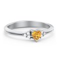 thumbnail image 1 of Birthstone Heart Ring with Shoulder Accents - Citrine (November), 1 of 4