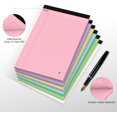 thumbnail image 4 of 6pcs Small Note Pads, Color Notepads 5x8 College Ruled Notebook, Writing Pads 5 x 8, Legal Pads, Memo Pad Paper Perforate, Ruled Line Notebooks for Work, School, Office, 4 of 7