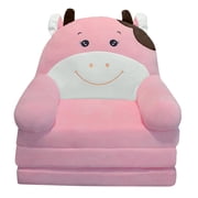 DJN Cushion Plush Foldable Kids Sofa Backrest Armchair 2 In 1 Foldable Children Sofa Cute Cartoon Lazy Sofa Children Flip Open Sofa Bed For Living Room Bedroom Without Liner Filler