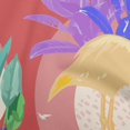 thumbnail image 1 of oneOone Cotton Poplin Red Fabric Tropical Abstract With Flamingo Sewing Craft Projects Fabric Prints By Yard 42 Inch Wide, 1 of 4
