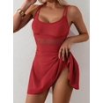 thumbnail image 3 of SKQIT Maillot de Bain une-Pièce pour Femme à Découpes en Maille - Robe de Bain Modeste à Contrôle du Ventre avec Doubles Bretelles, 3 of 5