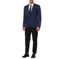 thumbnail image 2 of INSPIRE CHIC Men's Blazer One Button Notched Lapel Chest Pocket Front Flap Blazer 2XL Navy Blue, 2 of 7