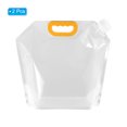 thumbnail image 3 of Unique Bargains 5L Collapsible Water Container Bag, Plastic Storage Jug Folding Water Bag, 2 Pack Clear, 3 of 7