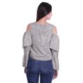 thumbnail image 4 of Moomaya Button Front Cold Shoulder Top Printed  Casual Loose Blouse Short Top, 4 of 4