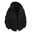 thumbnail image 1 of PEONAVET Mens Jacket Men's Solid Color Waterproof Long Sleeved Hooded Workwear With Multiple Pockets Jacket, 1 of 8