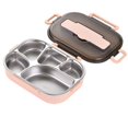 thumbnail image 2 of Boîtes à Collation pour Enfants pour l'École Boîte à Lunch pour Adultes Contenant à Lunch avec Compartiments Boîte à Lunch en Acier Inoxydable Chauffe-Nourriture Boîte Réutilisable Chauffe-Nourriture pour Réchauffer les Aliments Boîte à Lunch pour le Travail pour Hommes Femmes Rose, 2 of 9