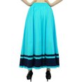thumbnail image 3 of Bimba Women's Long Maxi Skirt With Contrast Border Boho Skirt With Elastic Waist, 3 of 9