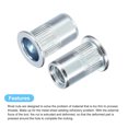thumbnail image 4 of Unique Bargains M8 Rivet Nuts, 50 Pack Zinc Plated Carbon Steel Knurled Flat Head Threaded Insert Nuts, 4 of 5