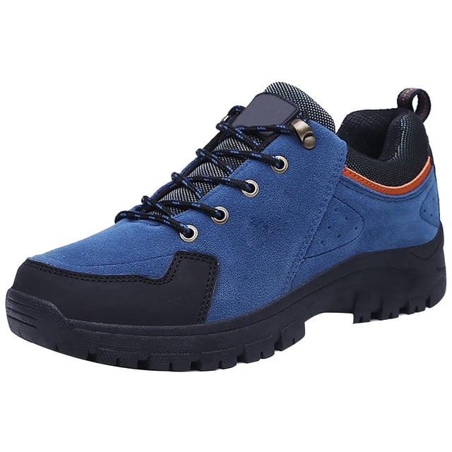 XIMIN Chaussures à Enfiler pour Hommes et Femmes en Suède, Chaussures de Marche Légères Antidérapantes et Imperméables, Chaussures de Course, de Randonnée et de Randonnée, Espadrilles Décontractées d'Extérieur (10, Bleu)