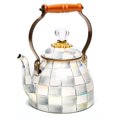 thumbnail image 1 of MacKenzie-Childs Sterling Check Émail Bouilloire à Thé, Bouilloire à Thé Décorative, Capacité de 2 Litres, 1 of 6