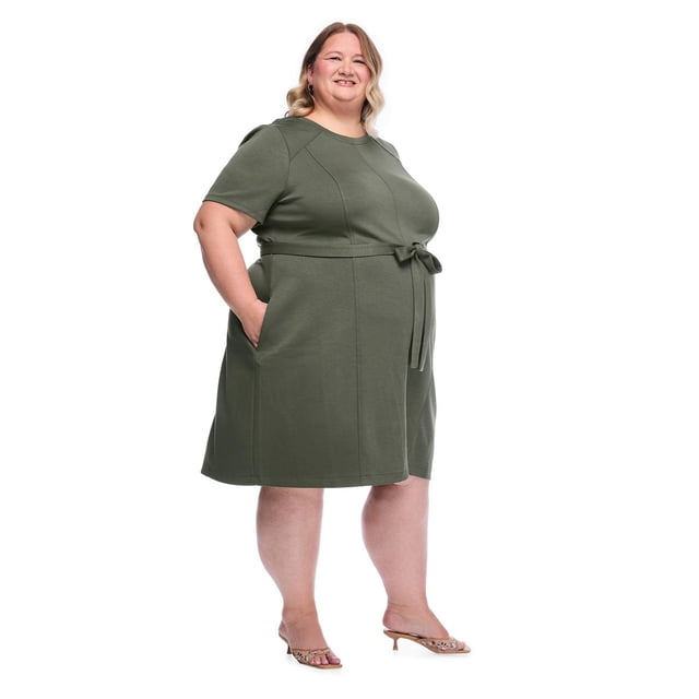 Robe à ceinture nouée Lane Bryant Plus pour femmes