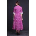 thumbnail image 3 of Bimba Robe-Chemise Mi-Mollet pour Femmes à Manches Roulées à Imprimé Floral Boutonnée - Grand, 3 of 5