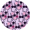thumbnail image 1 of Ahgly Tapis Rond Lavable en Machine Intérieur Transitionnel Fleur Rose, 5 Pieds Rond, 1 of 7