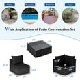 thumbnail image 3 of Gymax 7PCS Rattan Patio Conversation Set Sectional Furniture Set w/ Black Cushion, 3 of 10