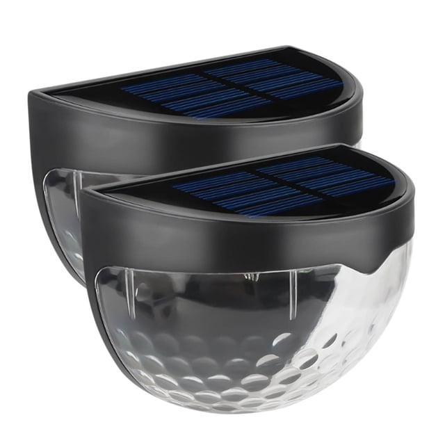 Outdoor Solar Lights,Outdoor Lighting Products Solar Fence Lights, Solar Powered Outdoor Fence Lighting for Fence Step Stair Post Wall(Black Shell) Solar Outdoor Lights