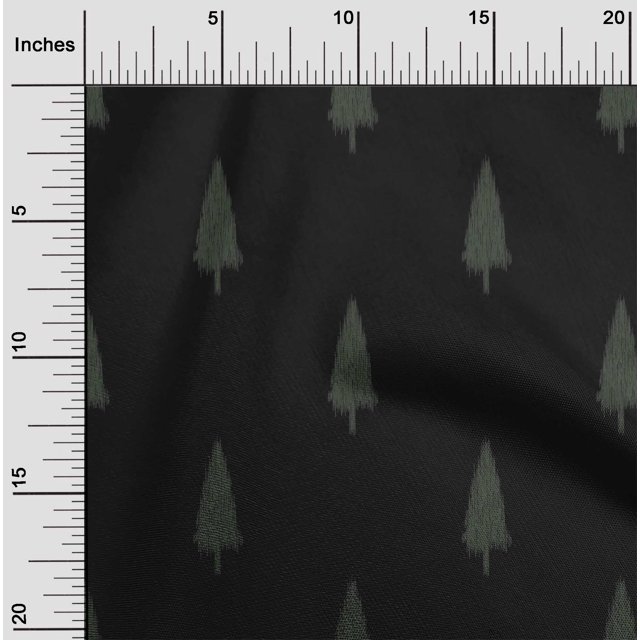 oneOone Georgette Viscose Fabric Tree Ikat Print Fabric BTY 42 Inch Wide
