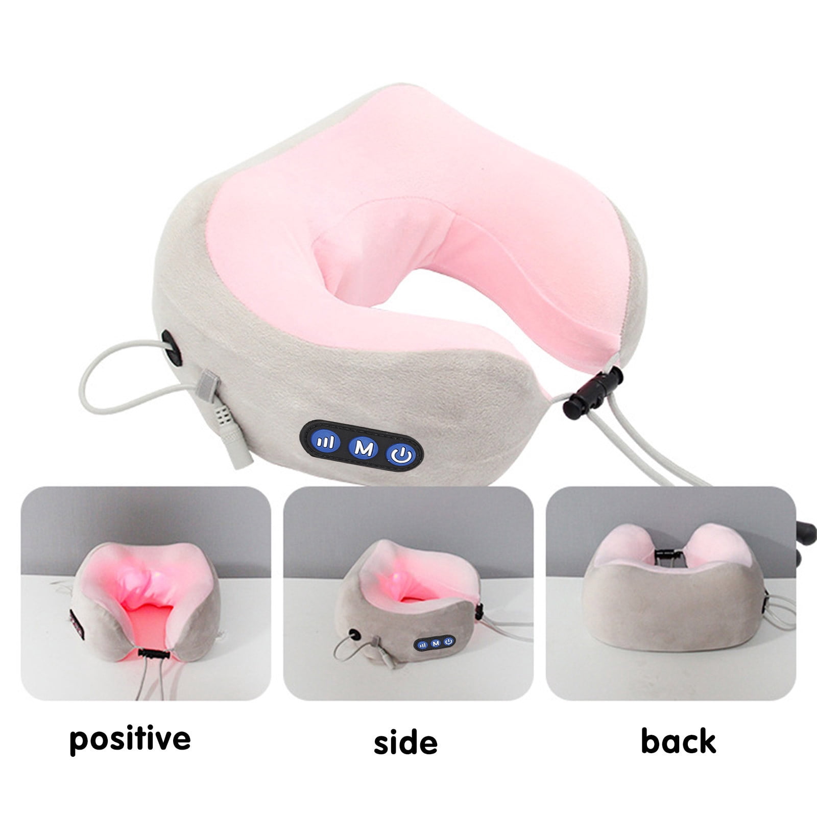 EGNMCR Cervical Spine Multifunctional Heating Electric Vibration Charging Portable Household U Shaped Massage Cervical Massager