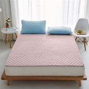 Mattress Twin XL Polyester Non-Slip Quilted Mattress Pad Cover Washable Bed Topper for Dorm and Home