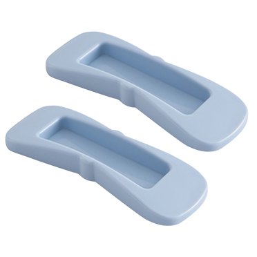 2pcs Cabinet Door Groove Handles Drawer Puller Cabinet Plastic Self Adhesive Drawer Window Pullers Decoration, Blue
