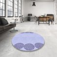 thumbnail image 4 of Ahgly Company Machine Washable Indoor Rectangle Transitional Heavenly Blue Area Rugs, 5' x 7', 4 of 7