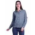 thumbnail image 3 of Moomaya Chemises Boutonnées à Imprimé pour Femmes Col en Georgette Mousse Haut Tenue Décontractée, 3 of 5