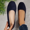 thumbnail image 2 of WRKEKC Womens Shoes Square Toe Low Cut Wide Width Solid Color Low Heel Comfortable Slip On Spring Summer Casual Shoes, 2 of 7