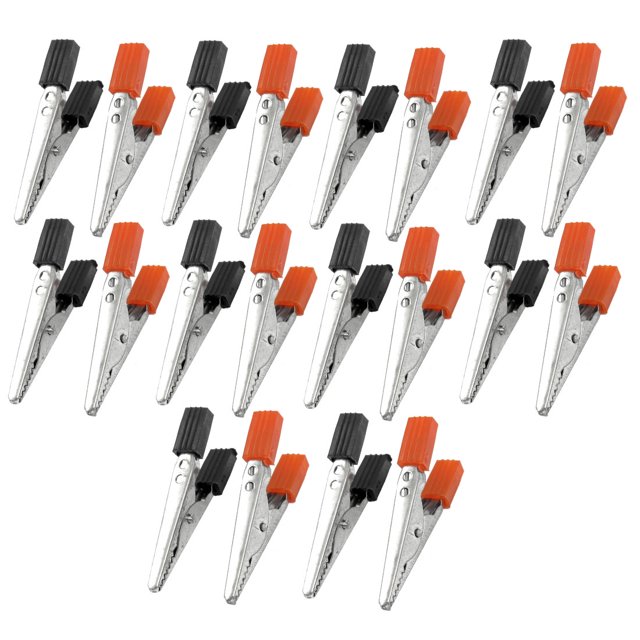 20 Pcs Insulated Alligator Clips Test Clamp Crocodile Clamps Black Red 1.9"
