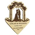 thumbnail image 4 of Custom Engraved Wooden Magnet Personalized Gift 10 Rustic Wedding Save The Date Wooden Magnet, 4 of 4