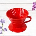 thumbnail image 2 of Ceramics Coffeepot Handmade Coffee Maker Creative Coffee Kettle Practical Coffee Filter Cup for Home Office (Red, 1-4 Cups), 2 of 8