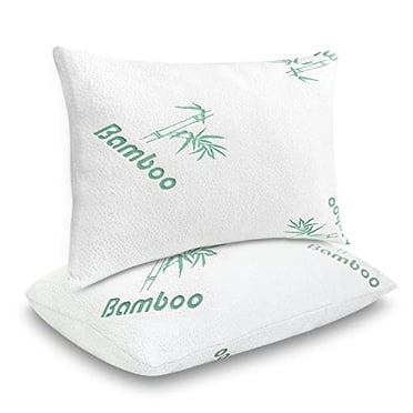 Oreillers en Mousse Mémoire Format Grand Lit, Ensemble de 2 - Oreillers Rafraîchissants pour Dormir sur le Dos, le Ventre et le Côté - Ferme Luxe Extra Confortables Frais en Mousse Mémoire Déchiquetée, Ensemble de 2 Oreillers Grand Lit