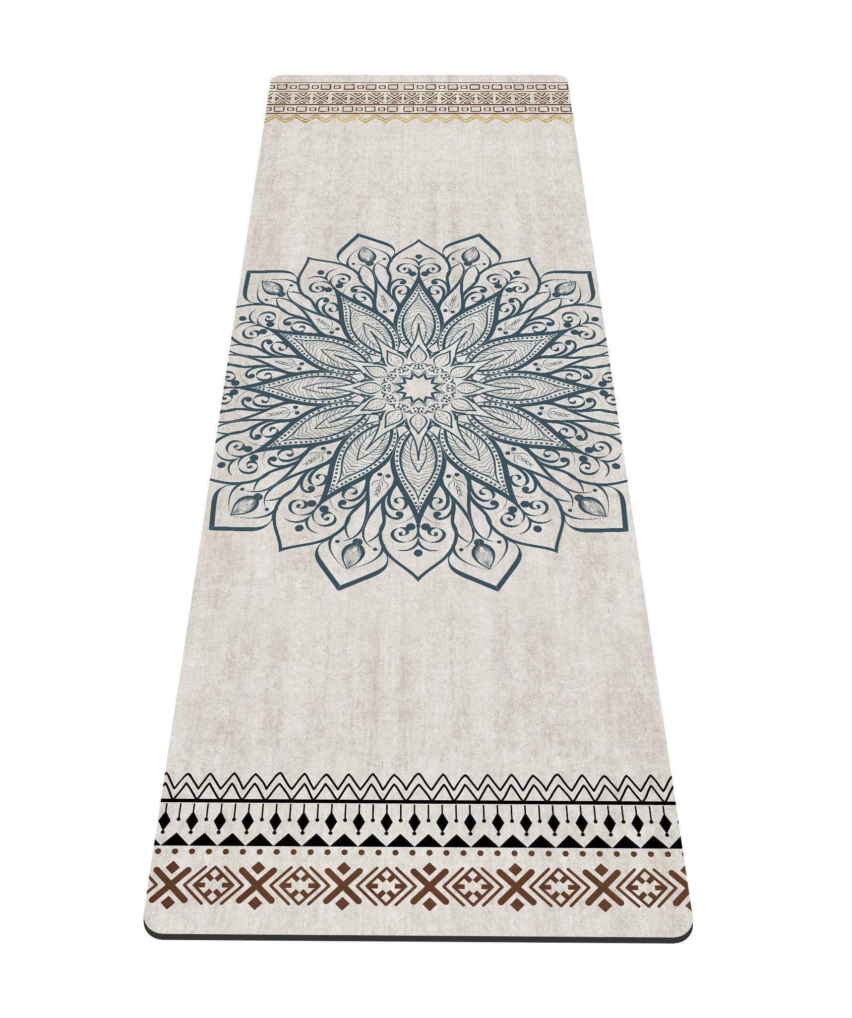 nuveti Yoga Mat Print Extra Thick TPE Non Slip Fitness Exercise Mat with Carrying Bag 72""x24"" Extra Thick 6MM Exercise & Workout Mat for Yoga Pilates Fitness and Floor Exercises