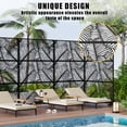 thumbnail image 3 of Edtara Outdoor Privacy Screen, Laser Cut Metal Divider Panel with Tropical Leaf Design, Freestanding and Weatherproof for Patio, Deck, Backyard, or Balcony, 3 of 8