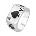 thumbnail image 1 of MasteelfCA 1pc Fashion Titanium Steel Ring Exquisite Finger Jewelry for Man (Steel Color), 1 of 8