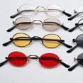 thumbnail image 3 of fastboy Lunettes Rétro Ovales Minuscules pour Hommes Légères et Stylées Matériaux de Choix à la Mode Noir, 3 of 6