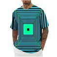 thumbnail image 2 of Shorts pour Hommes Mode Décontractée Imprimé Sports Manches Courtes Col Rond Blouses Chemises Chemises pour Hommes, 2 of 6