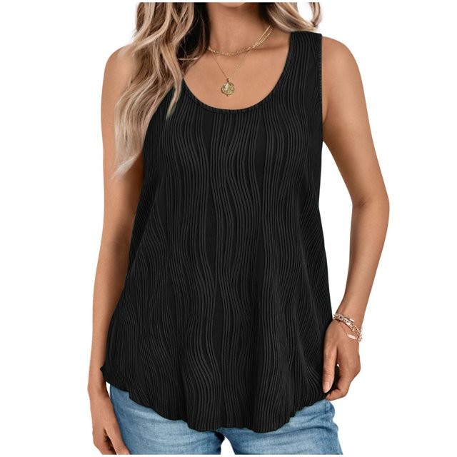 UPPADA Womens Tank Tops Summer Sleeveless Shirts Ladies Ribbed Wide Shoulder Straps Tees Racerback Tight Slim Fitted Workout Tank Tops Fitted Tops Racer Back Blouses,Womens Clearance Tops
